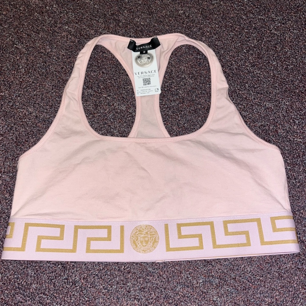 Versace Pink and Gold Bra